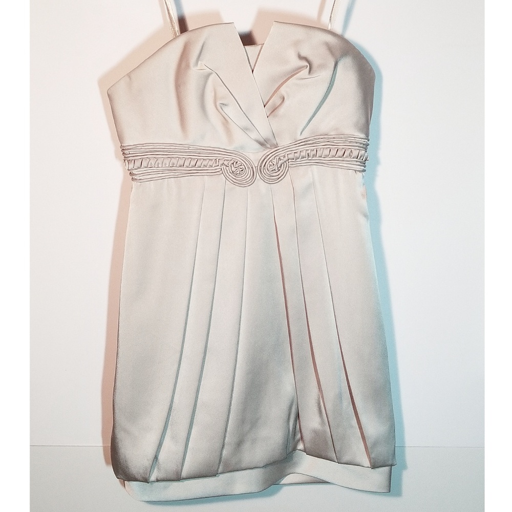 BcbgMaxAzria grecian-style strapless dress